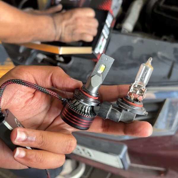 Car LED bulbs in car hub