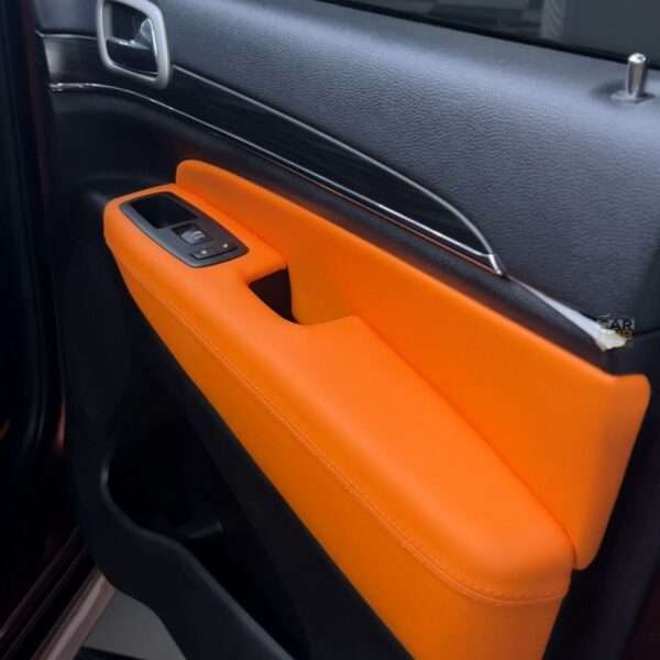 Door upholstery in car hub